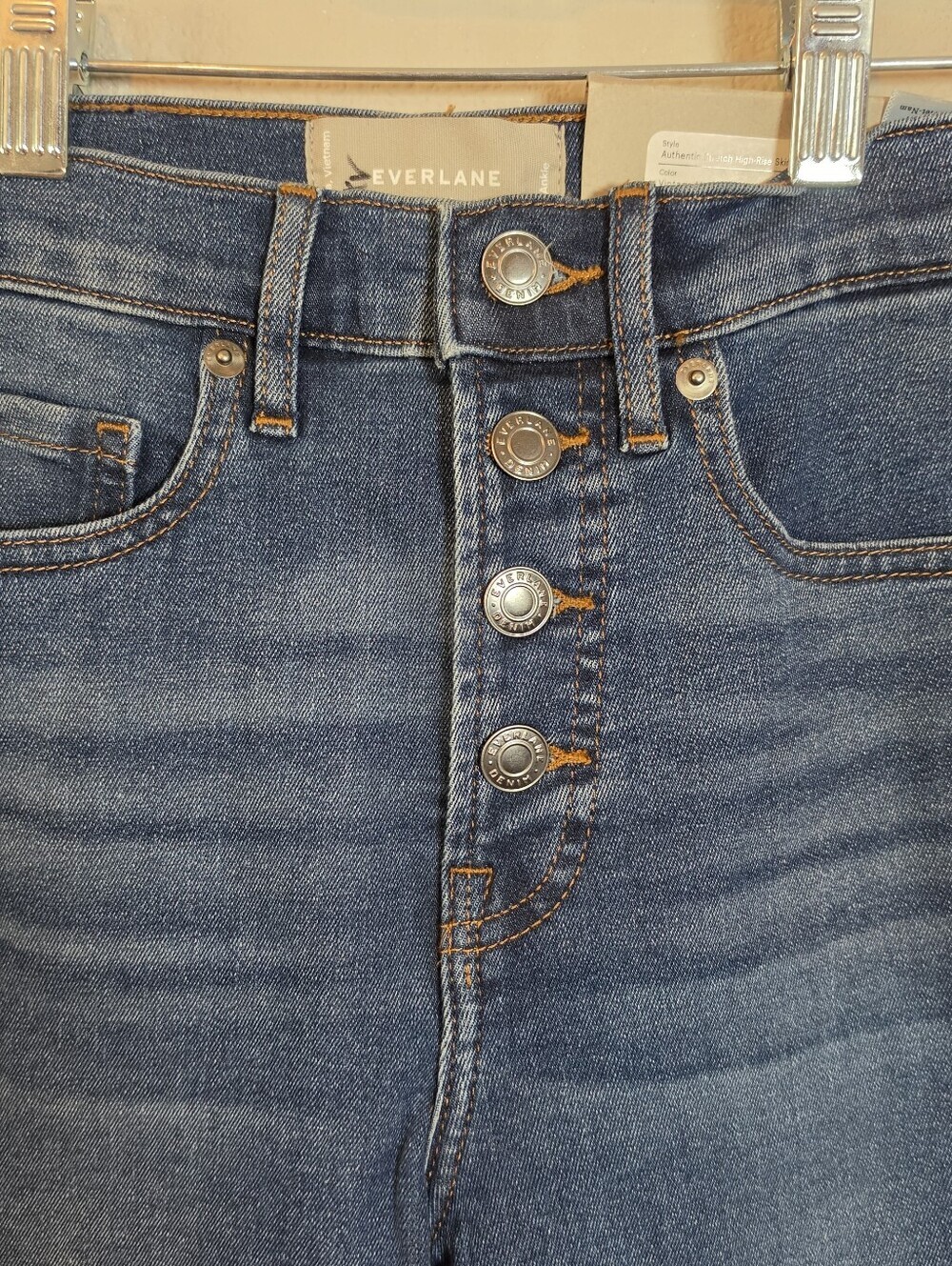​Everlane NWT The Vintage Skinny Jean Size 25 High Rise Minimalist Classic Denim - Picture 6 of 10
